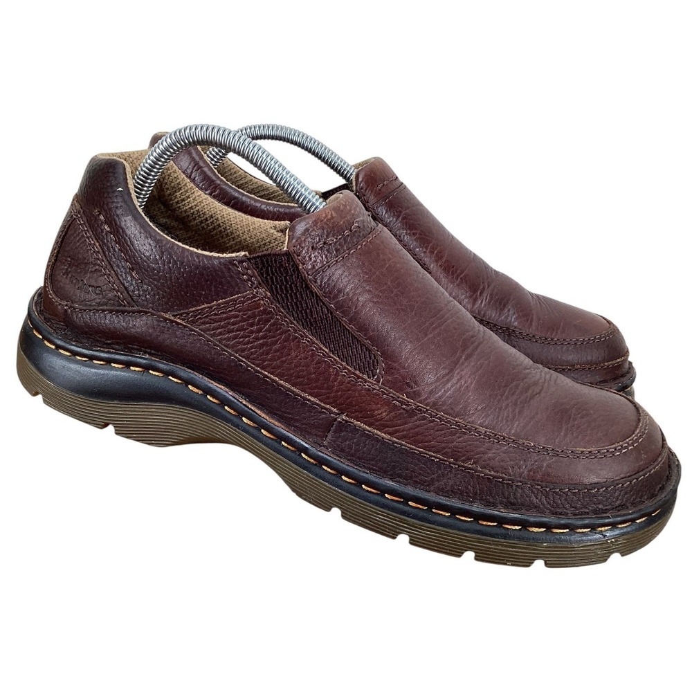 Dr. Martens Shoes Mens Size 9 Brown Leather Slip On Casual Loafers 11198